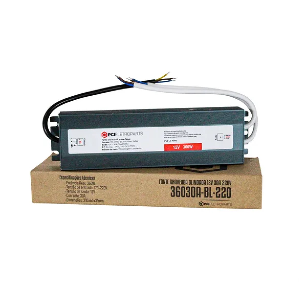 FONTE  IP67 30A 60W 12V