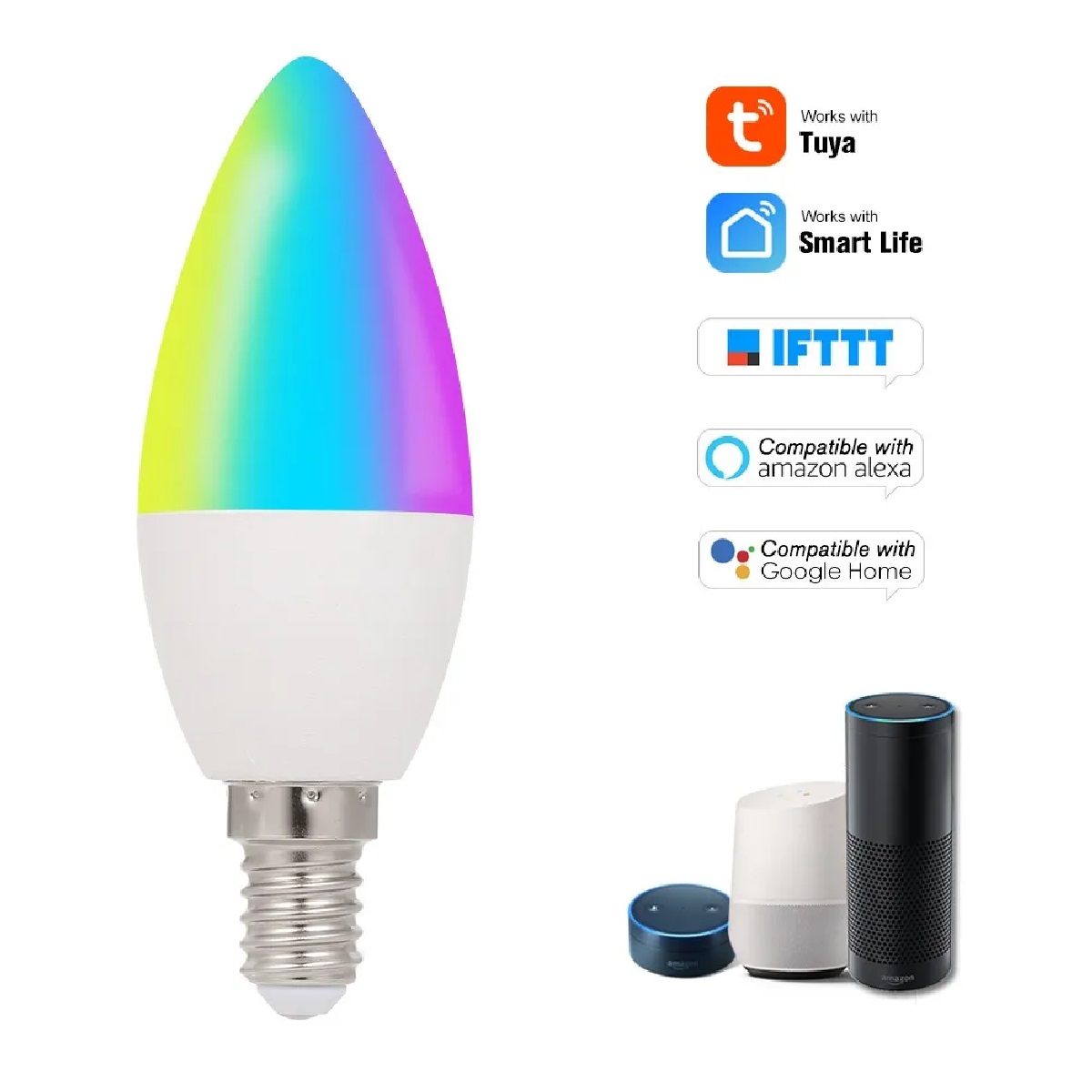 LAMPADA LED VELA RGB SMART 5W GAYA