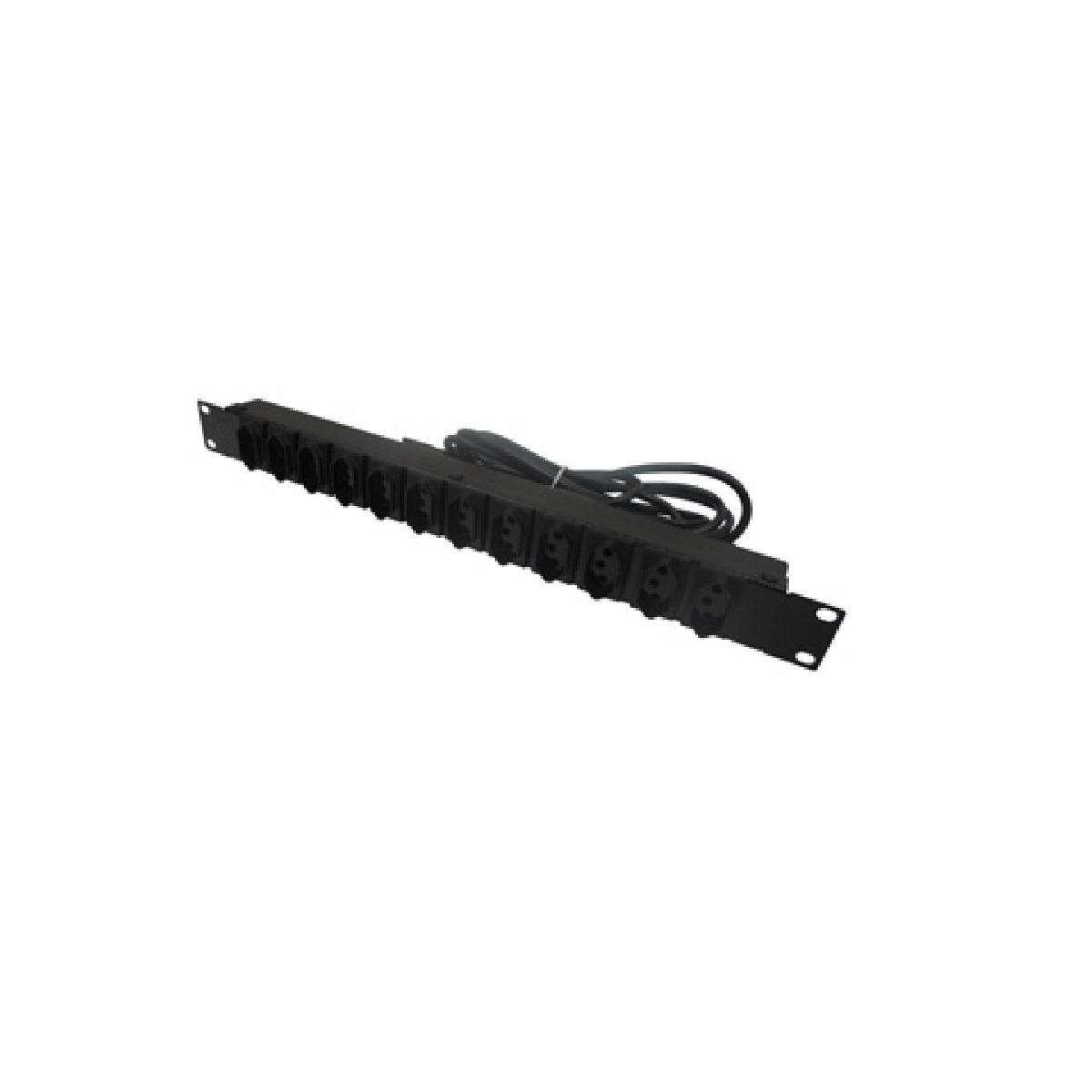 RACK REGUA 19" 12 TOMADAS 10A 2,5MT PRETA
