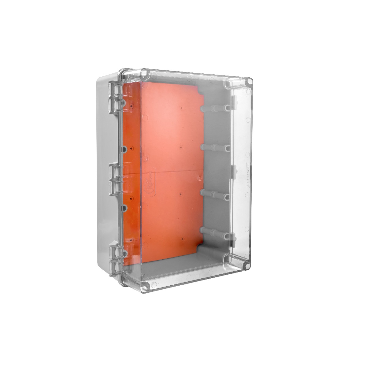 CAIXA COMANDO PLASTICA 19X15X11CM TRANSP C/FECHO IP66 - ROHDINA