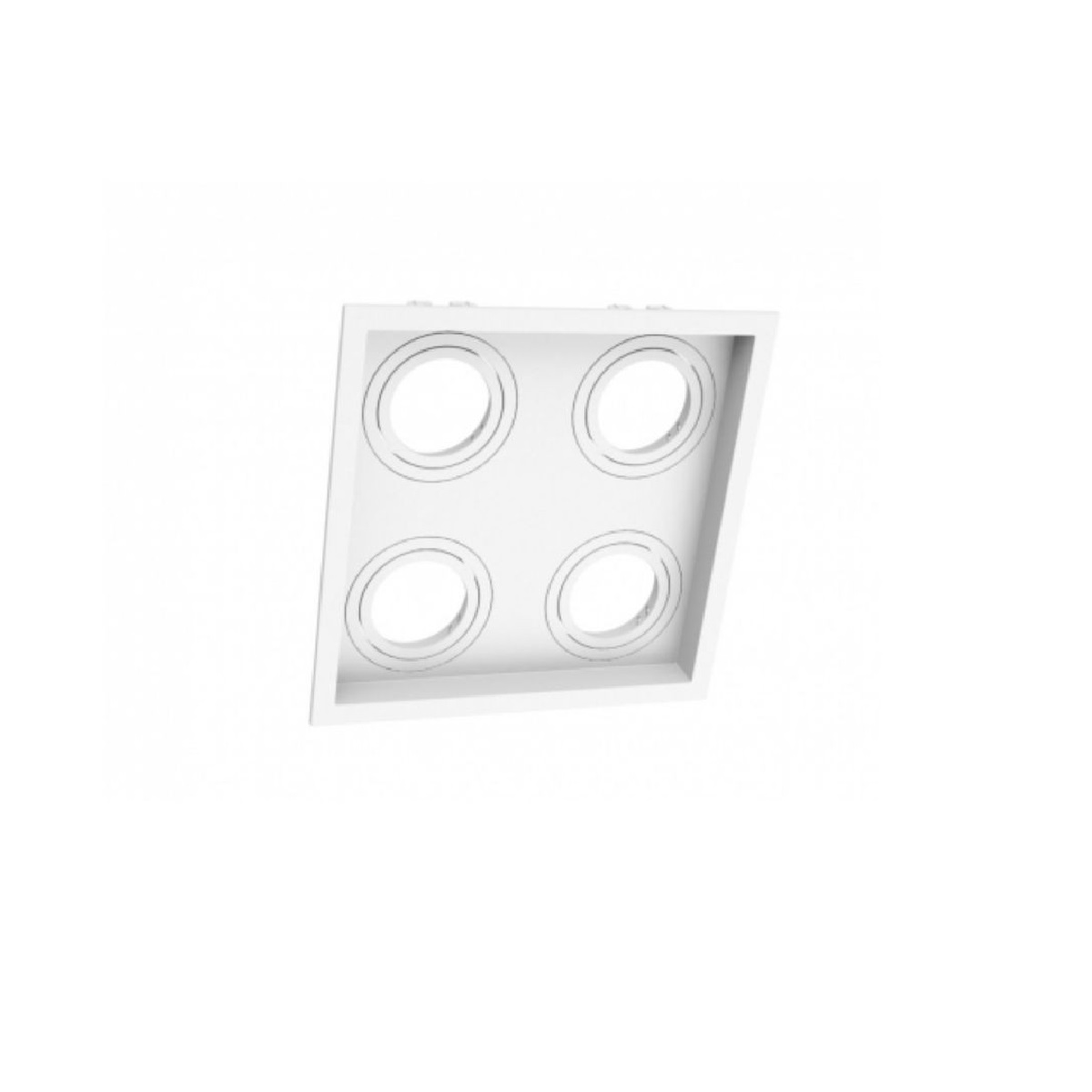 EMBUTIDO DICROICA QUADRUPLO RECUADO BRANCO LOOP