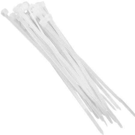 ABRAÇADEIRA NYLON  380X4,8MM BRANCA DECORLUX