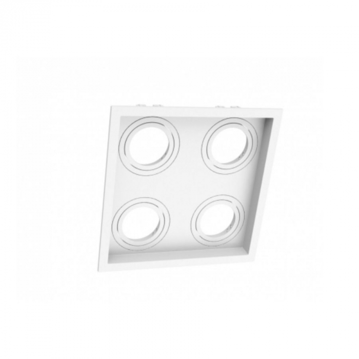 EMBUTIDO PAR20 QUADRUPLO RECUADO BRANCO MOON