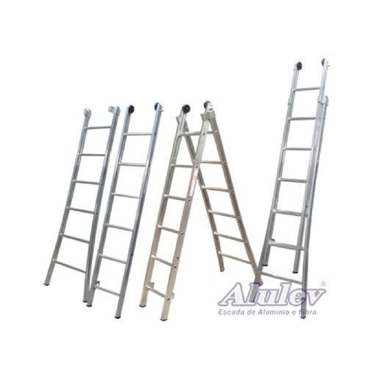 ESCADA ALUMESTICAVEL DUPLA 4,2X7,2MT 2X13
