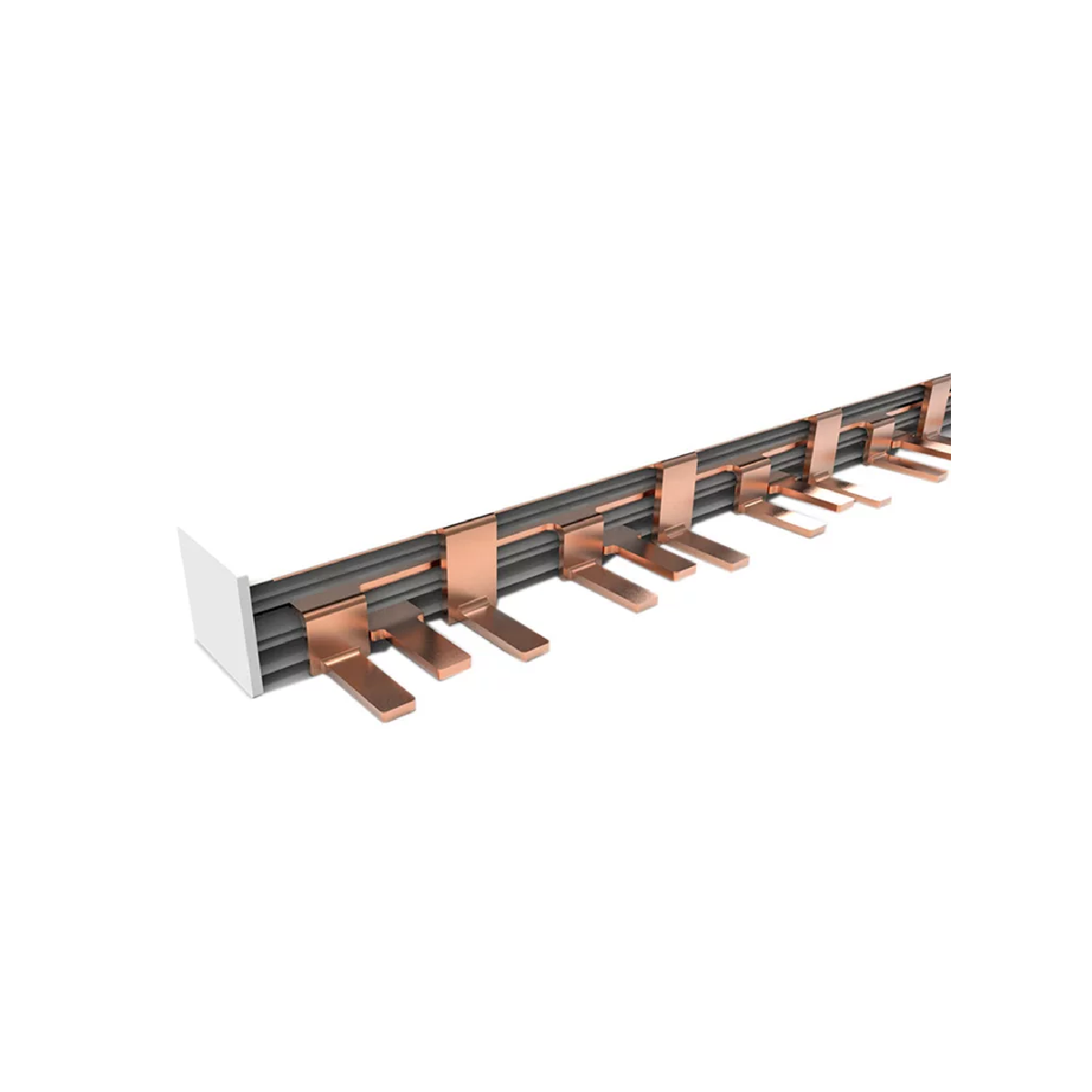 BARRAMENTO TIPO PINO 1MT 18X54P DIN 80A TRIFASICO