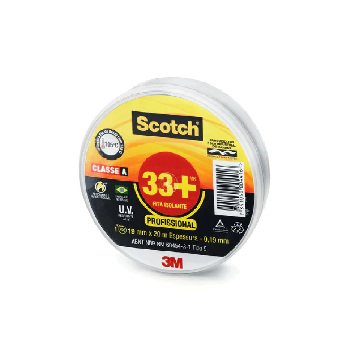 FITA ISOLANTE 33+ 20 METROS PT 19MM 3M