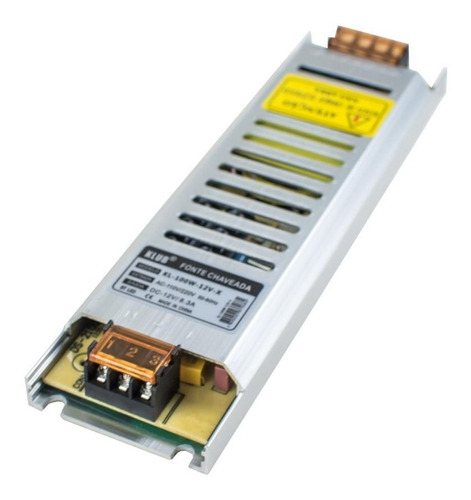 FONTE SLIM PARA FITA 12V 8,5A/100W - NORDECOR