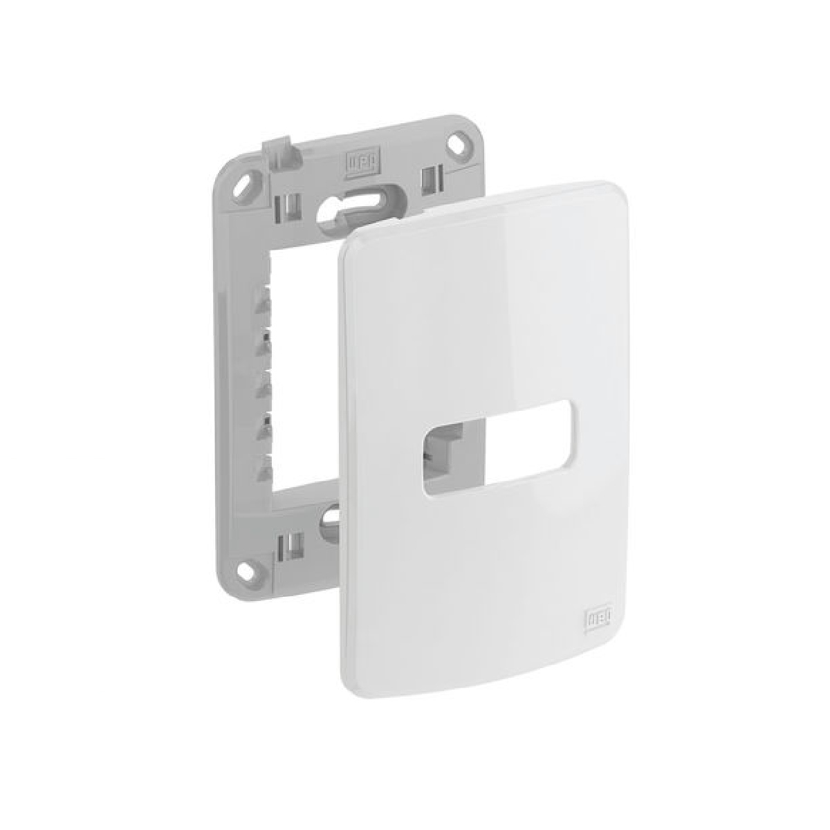 PLACA E SUPORTE 4X2 1 POSICAO COMPOSE BRANCO - WEG
