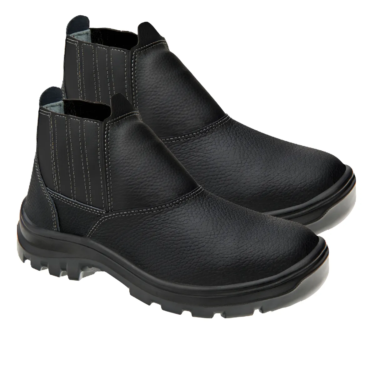 BOTINA PU PRETA N45 SEM CADARÇO COM BIQUEIRA - MARLUVAS