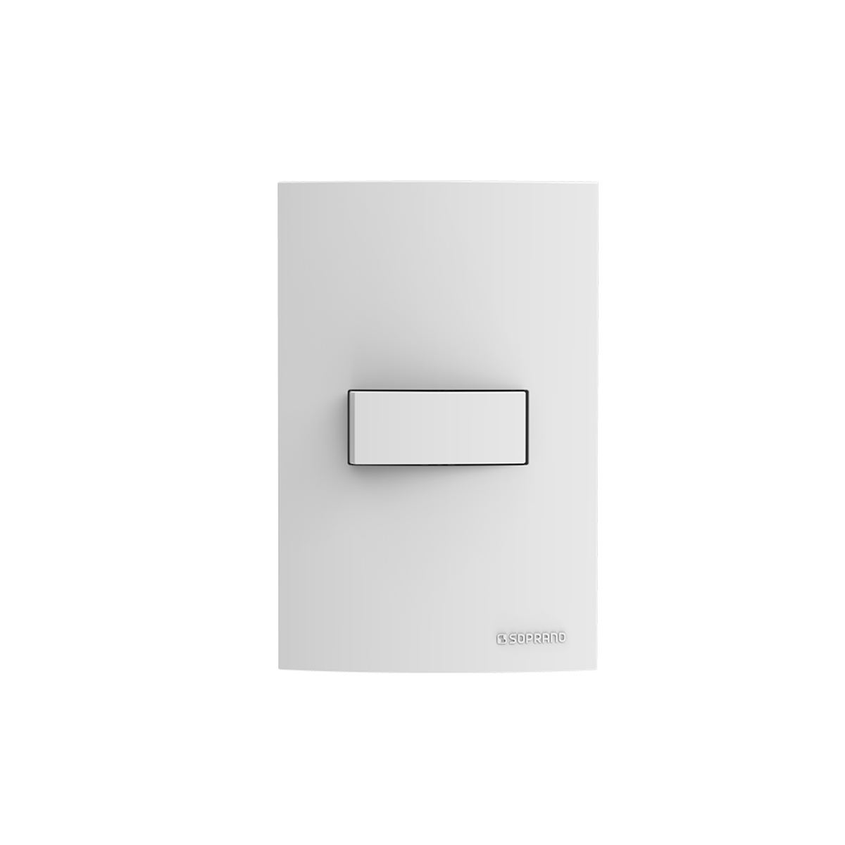BRAVA PLACA+SUP 4X2 1 INT SIMP 10A 250V BR BUP