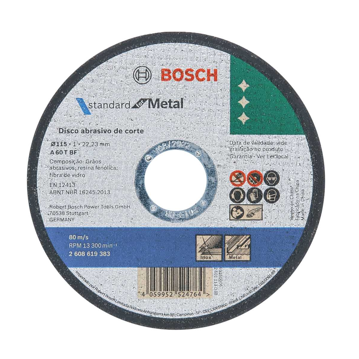 DISCO CORTE 115,0X1,0X22,2 BOSCH