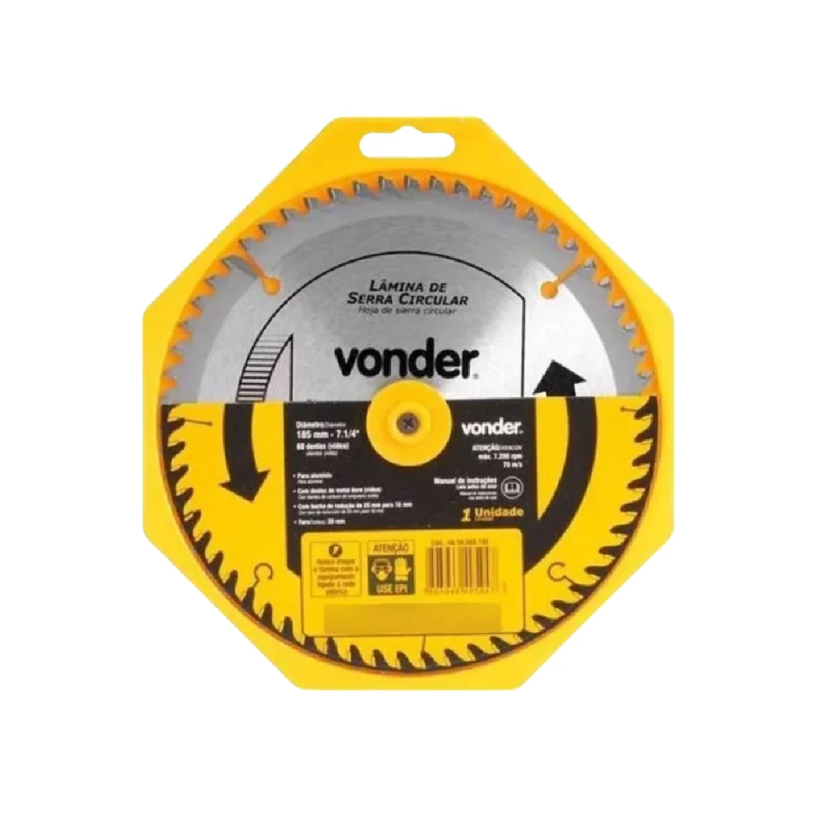DISCO CORTE SERRA CIRCULAR 185X20X60 - VONDER