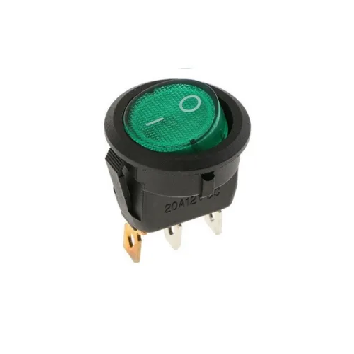 INTERRUPTOR P/ MOVEIS VERDE  12/24V 2 POSIÇÕES COM ILUMINAÇÃO 6A