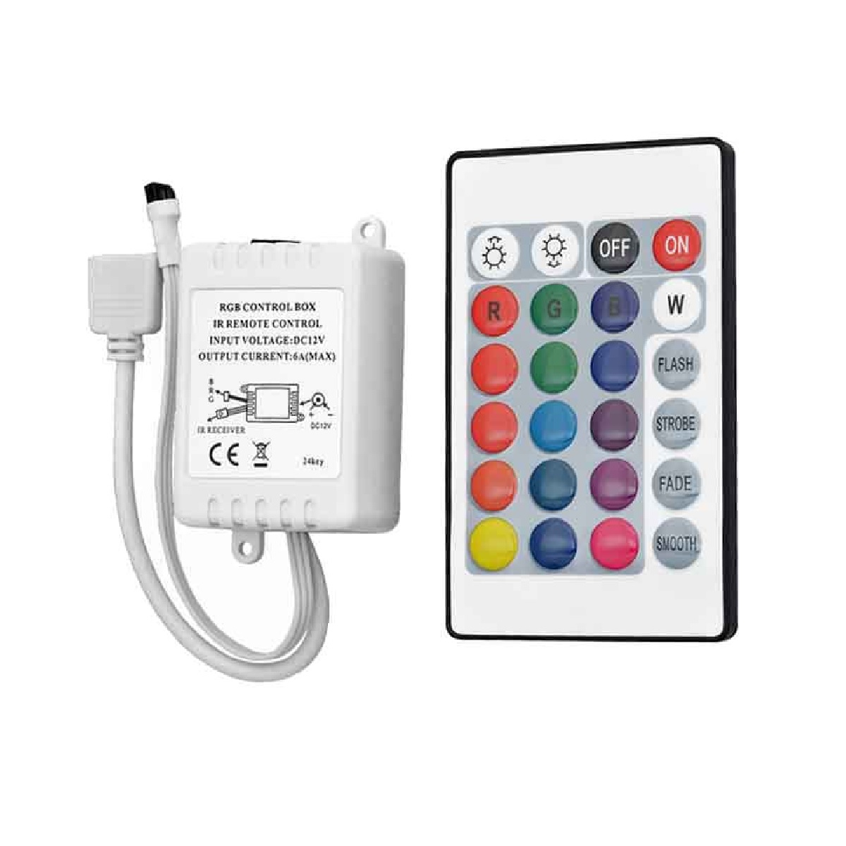 FITA LED CONTROLADOR RGB C/ CONTROLE 12V - PIX