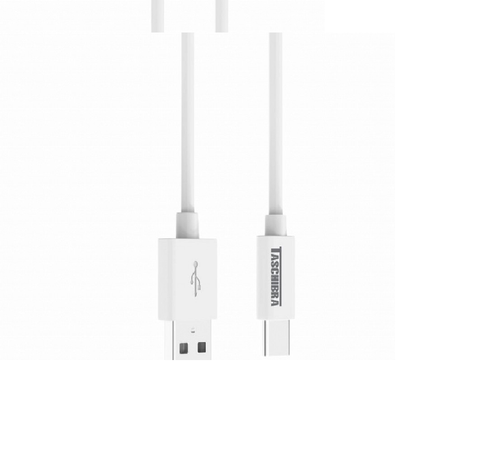 CABO FAST USB-A USB-C 1M 2A BRANCO - TASCHIBRA