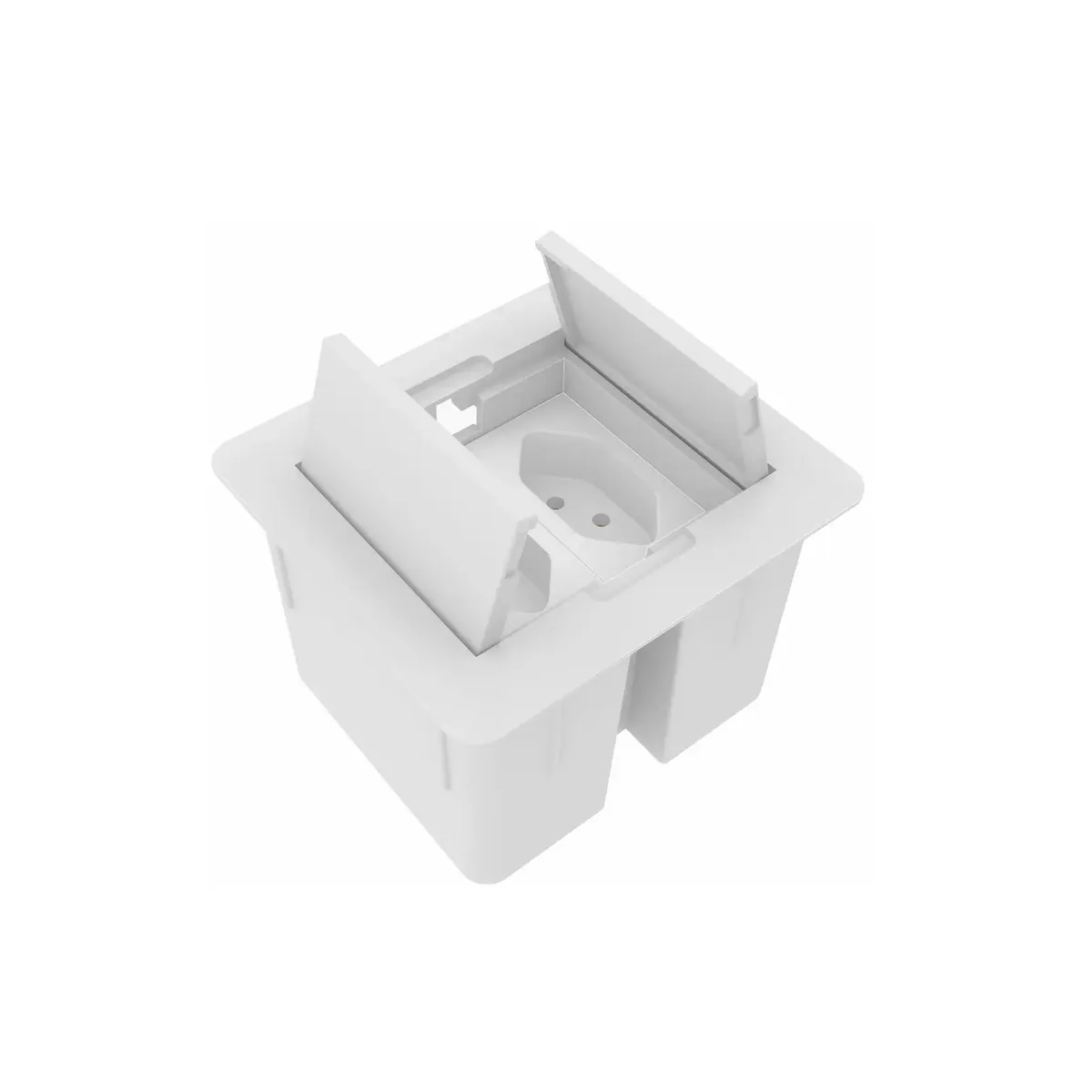 CAIXA EMBUTIDA PARA TOMADA DE MESA BRANCA 2 MODULO