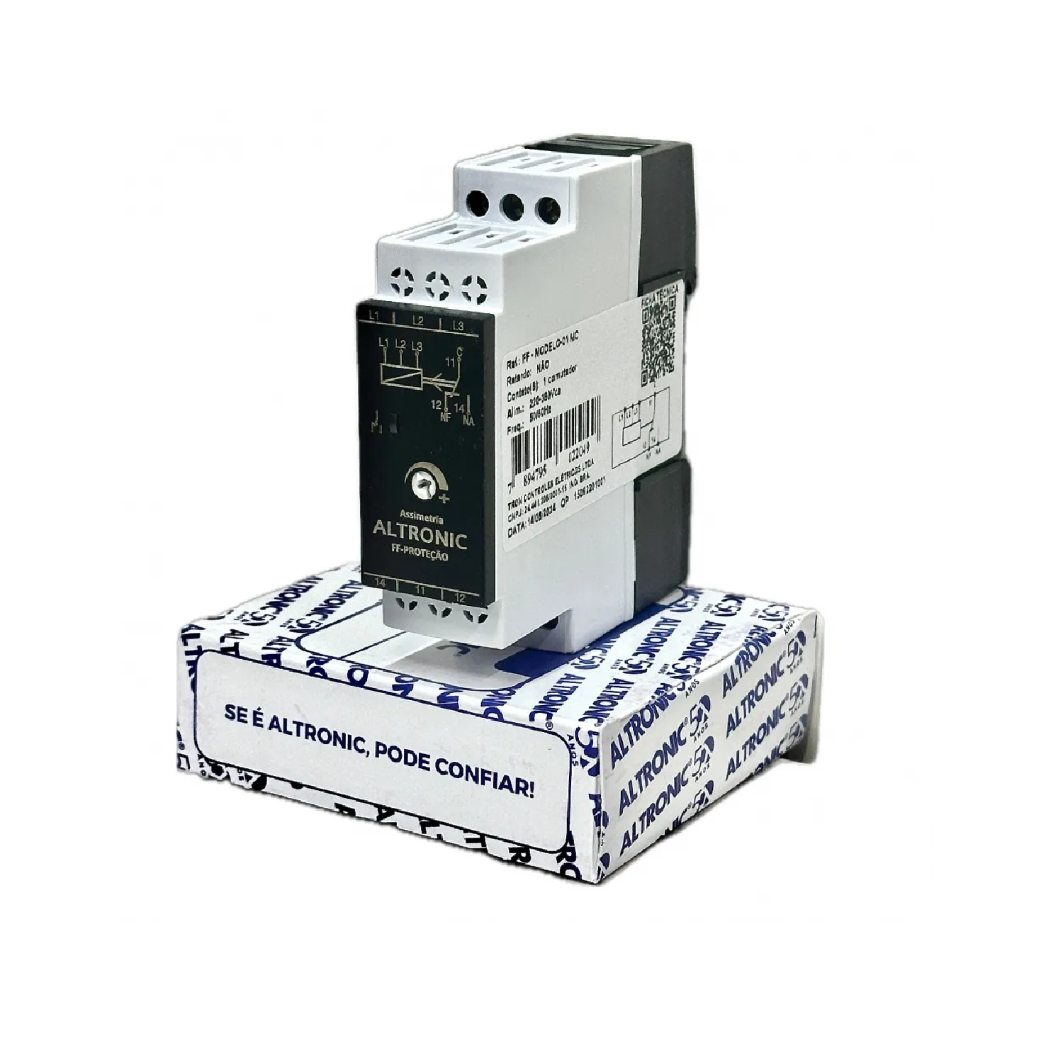 RELE FALTA FASE C/ OU S/ NEUT 220 - 380V ALTRONIC