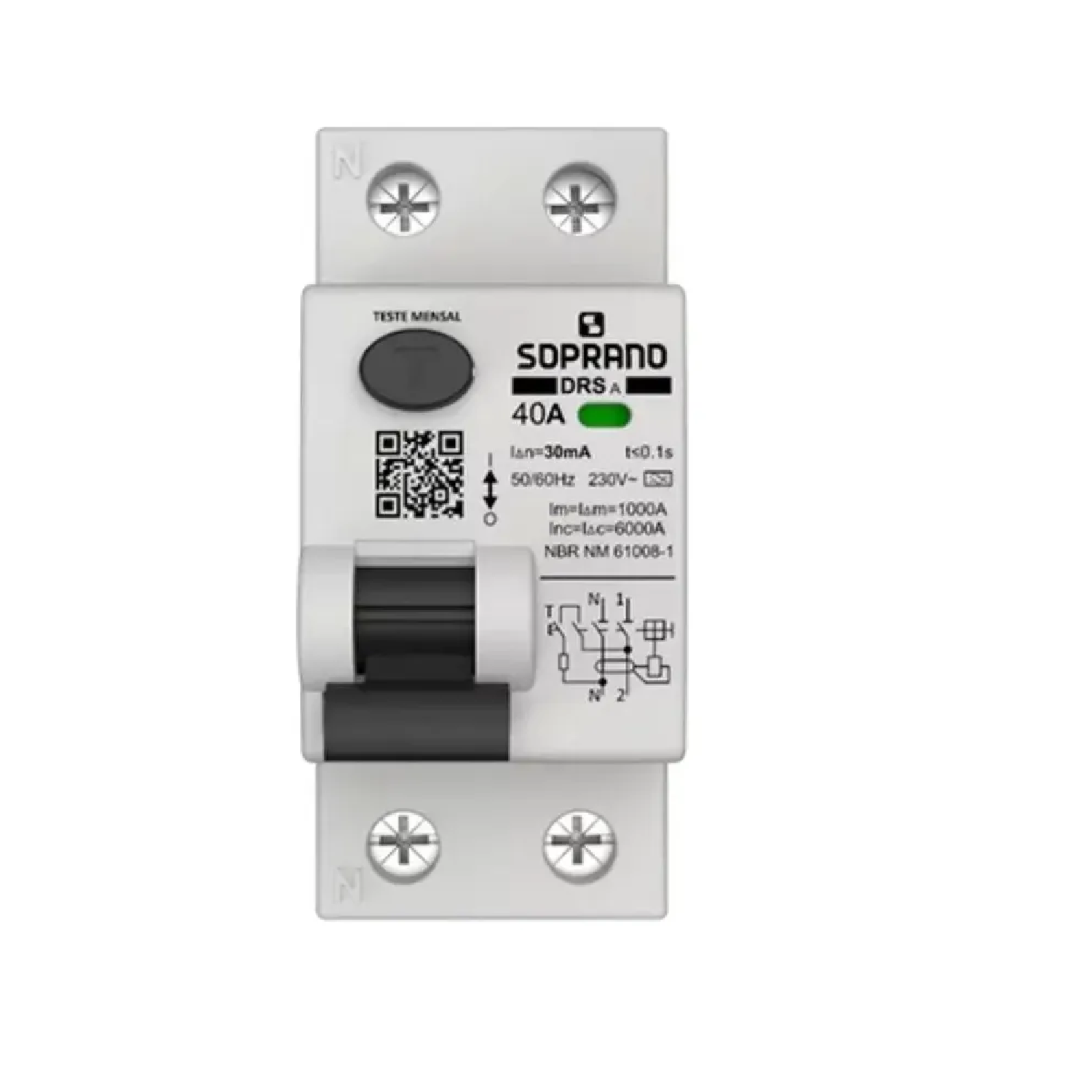 INTERRUPTOR DIFERENCIAL TIPO A 2P  40A - SOPRANO