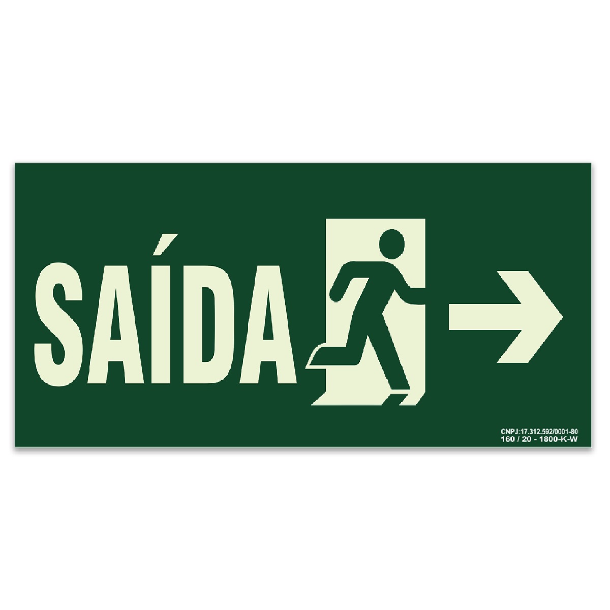 PLACA FOTOLUM SAIDA DIREITA 29X14,5CM