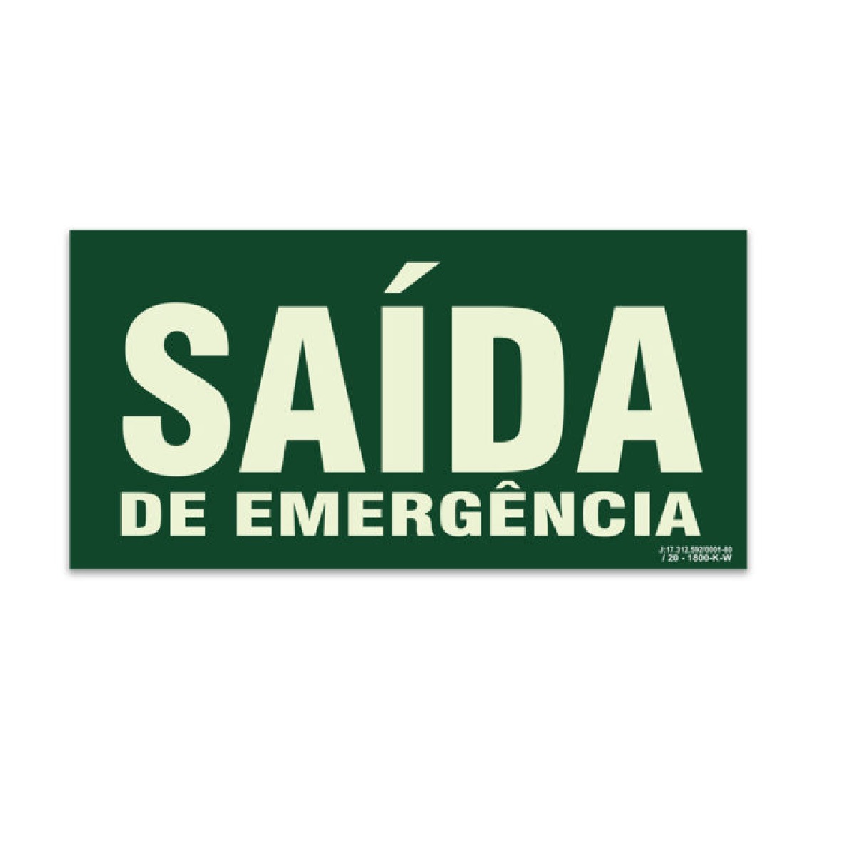 PLACA FOTOLUM SAIDA EMERGENCIA 40X20CM