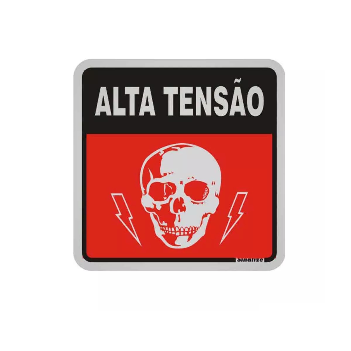 PLACA SINAL ALUMINIO ALTA TENSAO