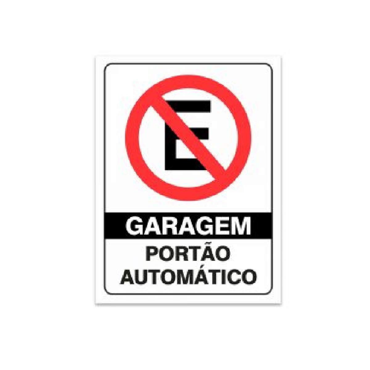 PLACA SINAL PORTAO AUTOMATICO 20X30