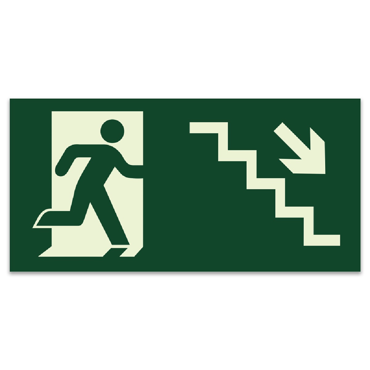 PLACA FOTOLUM ESCADA DIREITA P/ BAIXO 29X14,5CM