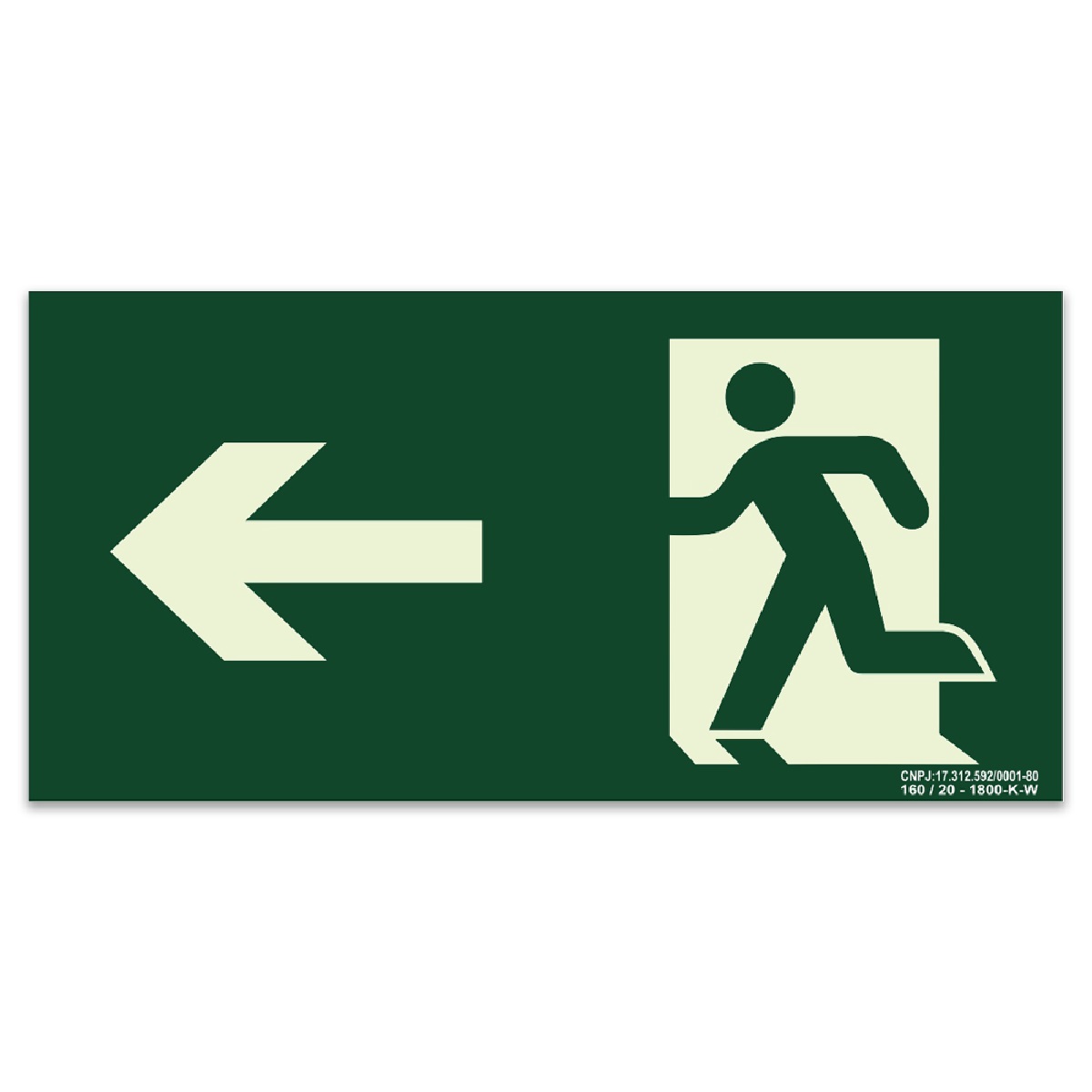 PLACA FOTOLUM PORTA ESQUERDA 29X14,5CM