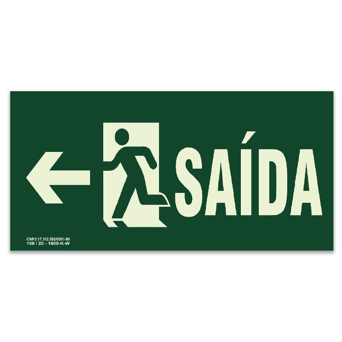 PLACA FOTOLUM SAIDA ESQUERDA 29X14,5CM