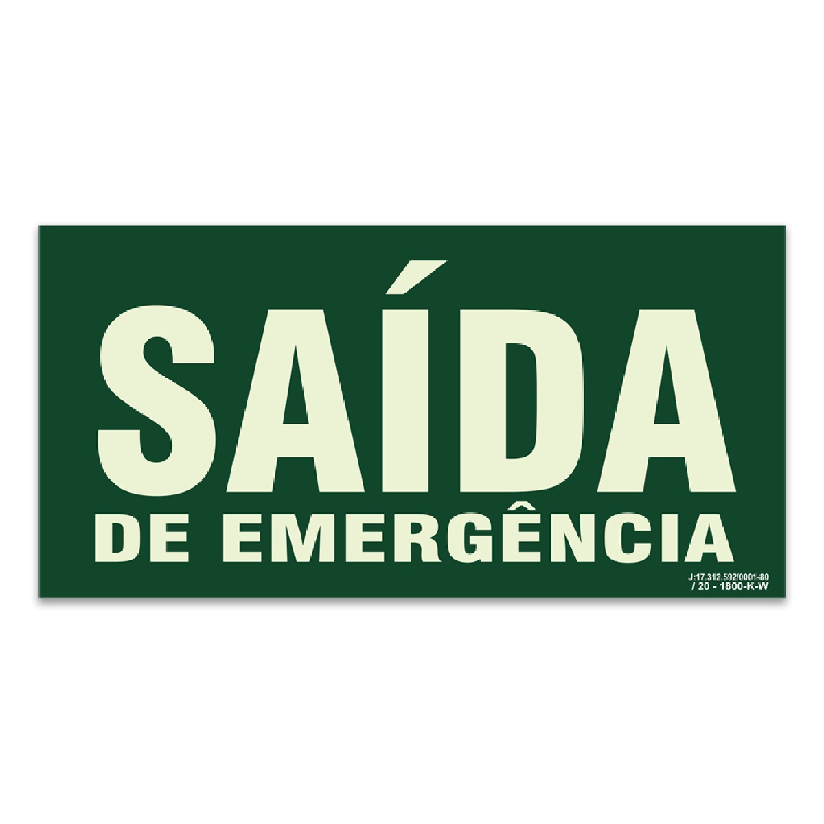 PLACA FOTOLUM SAIDA EMERGENCIA 30X15CM