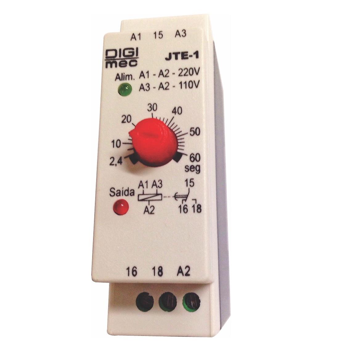 RELE TEMPO    60S  24VCC/VCA 220V JTE-1 - DIGIMEC