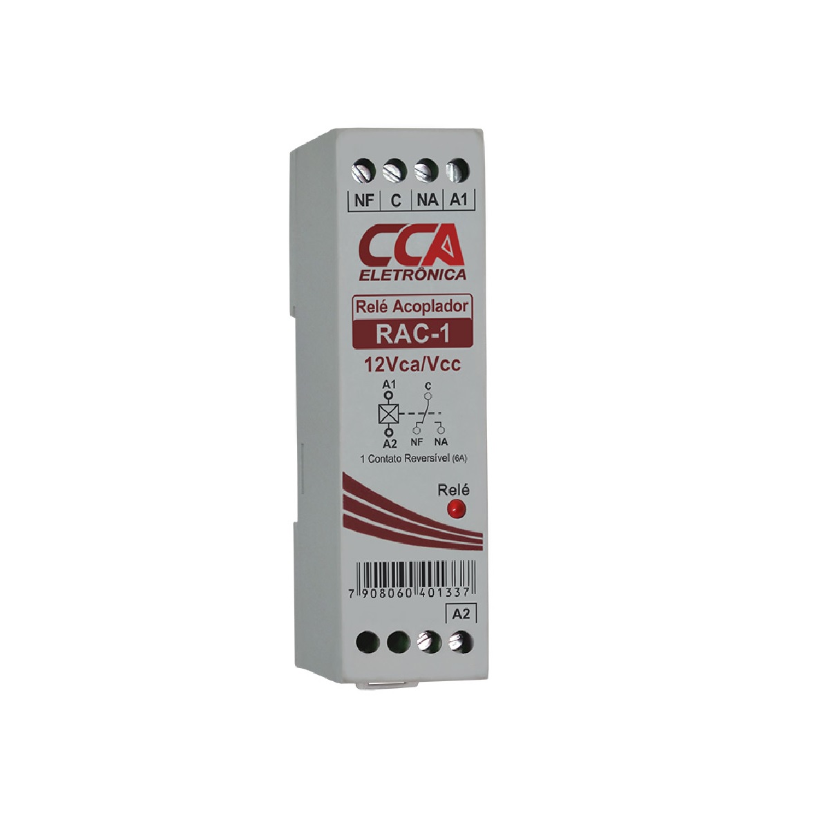 RELE ACOPLADOR RAS-01 24VCC/VCA 5A 1 CONTATO REVERSIVEL