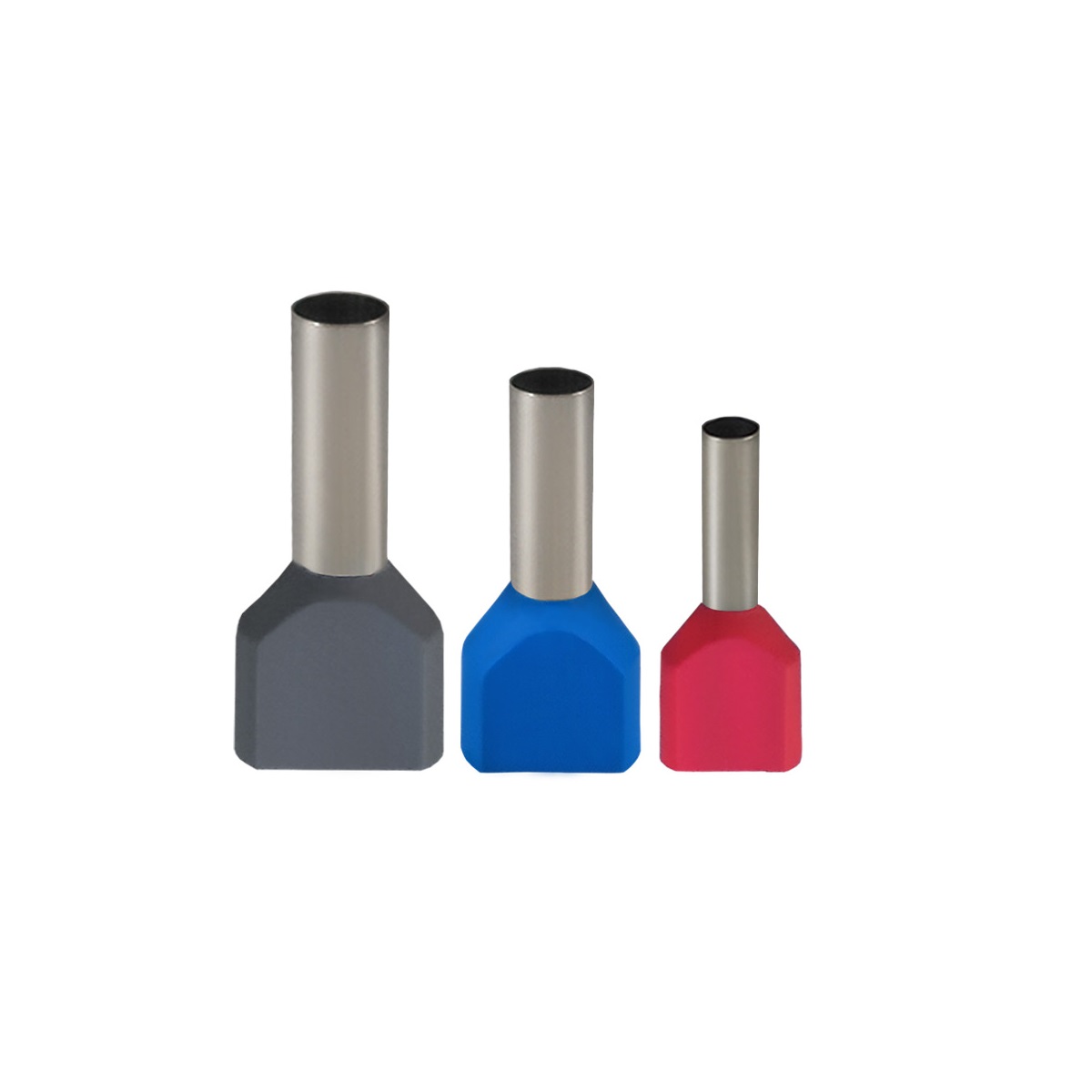 TERMINAL ISOLADO TUBULAR DUPLO  0,75MM CINZA TILHOS