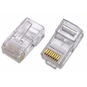 CONECTOR RJ 45   8 VIAS  MACHO CAT5E
