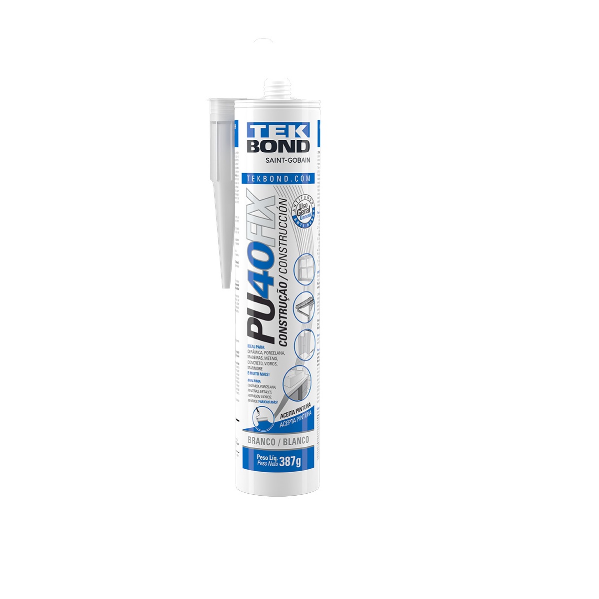 ADESIVO POLIURETANO PU40FIX 387G BRANCO - TEKBOND