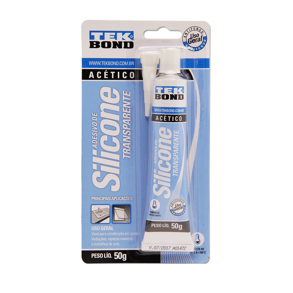 SILICONE  ACETICO  MULTIUSO INCOLOR 50G