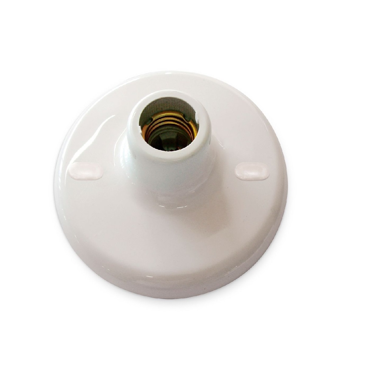 PORTA LAMPADA PLAFON 100W BRANCO SOQUETE PORCELANA