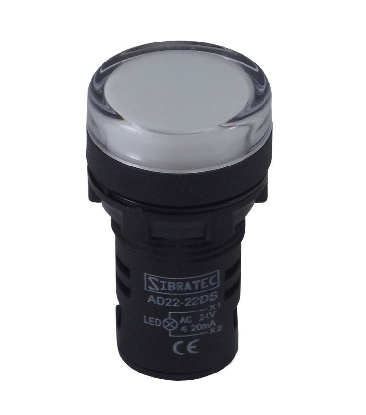 BOTAO SINALEIRO  LED BRANCO  24V