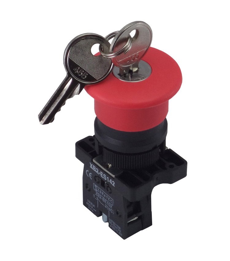 BOTAO EMERGENCIA GIRA P/SOLTAR C/ CHAVE SIBRATEC