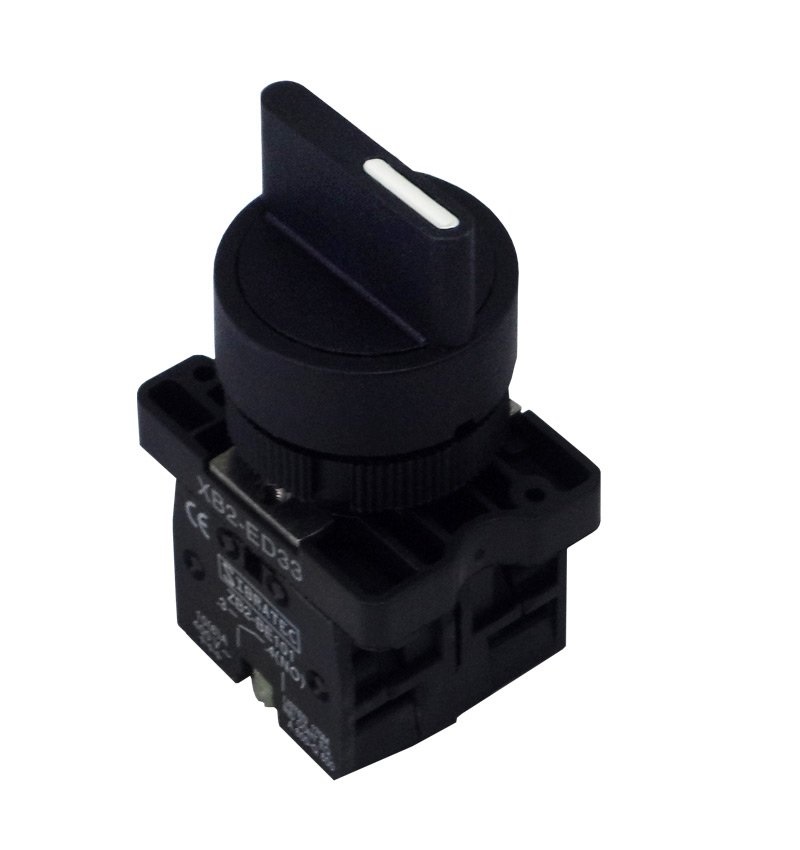 BOTAO SELETOR 3 POS. FIXAS KNOB CURTO C/ 2 CONTATOS NA SIBRATEC