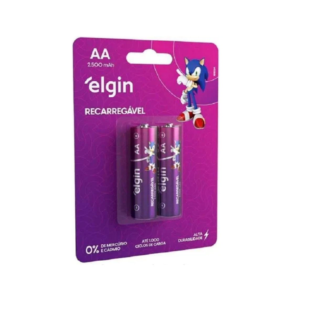 PILHA RECARREGAVEL 1,2V 2500MAH AA C/2PC