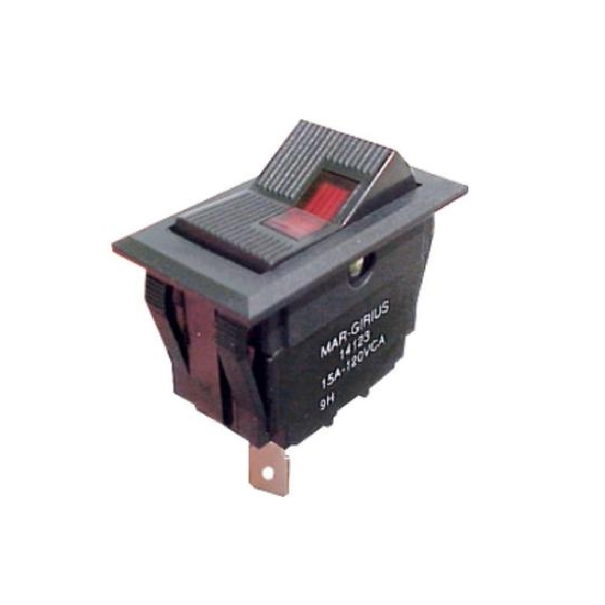 CHAVE TECLA PRETA C/NEON 15A UNI