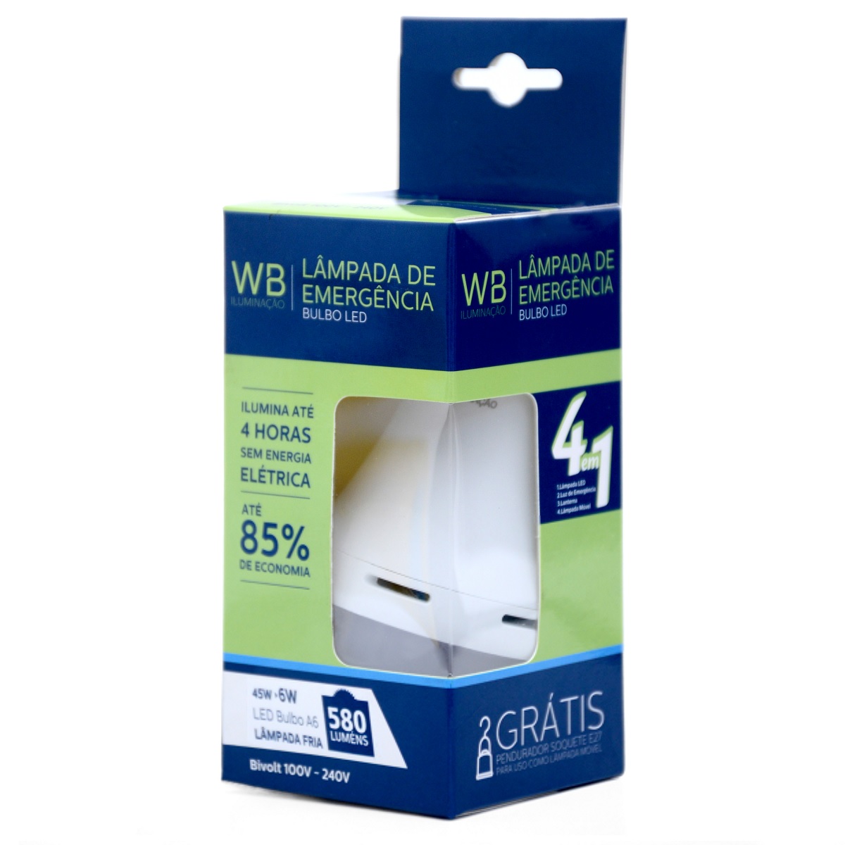 LAMPADA LED BULBO EMERGENCIA 10W 6500K WB