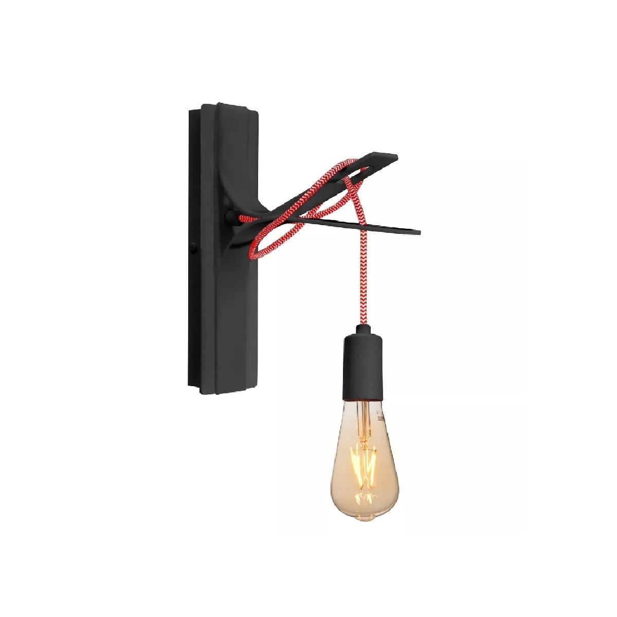 ARANDELA MOONY 1XE27 PRETA TASCHIBRA