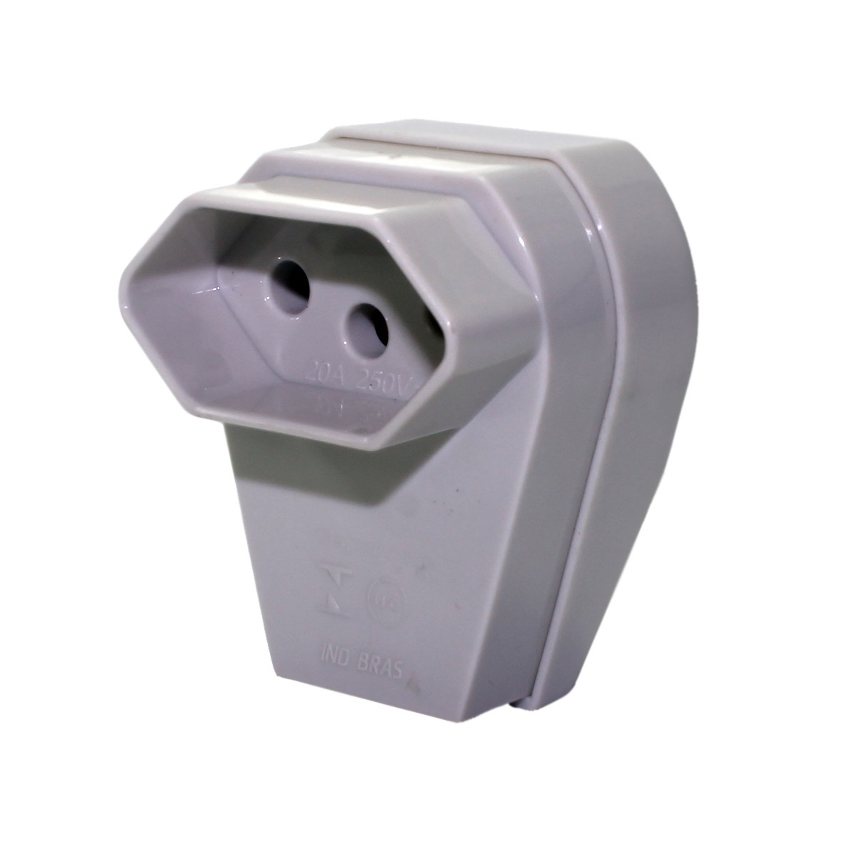 PINO ABNT 2P+T 10A  FEMEA CINZA PRENSA CABO PEZZI