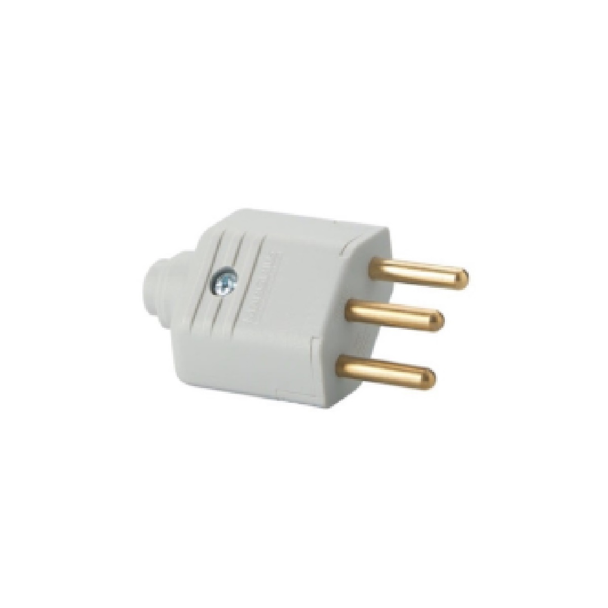 PINO ABNT 2P+T 10A MACHO RETO BRANCO - MARGIRIUS