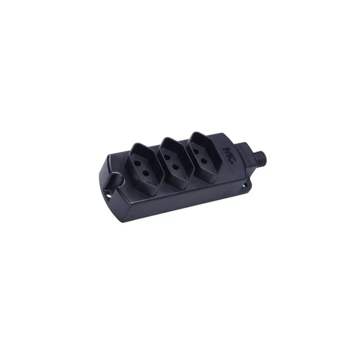 TOMADA EXTERNA UNIVERSAL KIT  TRIPLO 20A PRETA MARGIRIUS