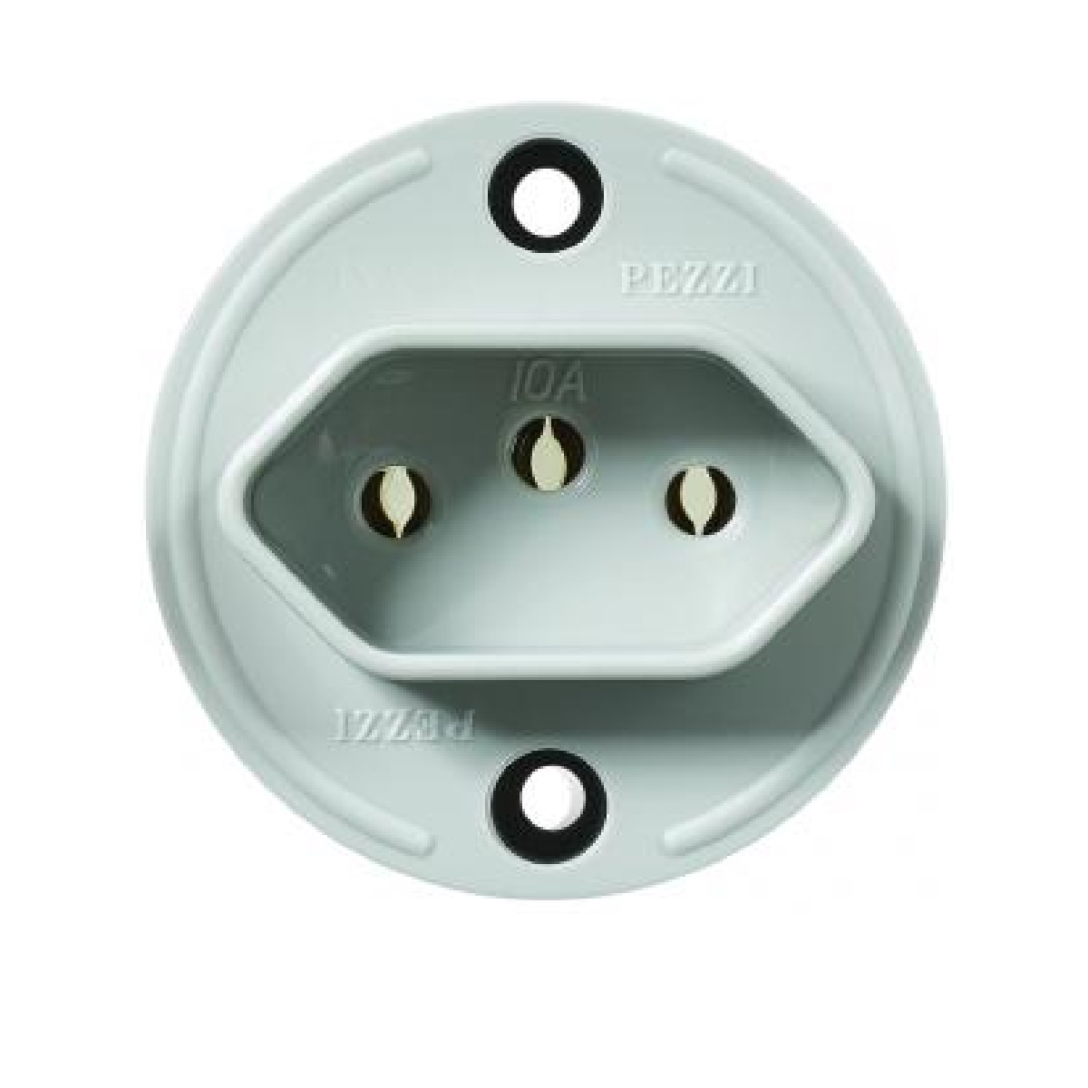 TOMADA ABNT EXT 2P+T 10A REDONDA CZ PEZZI