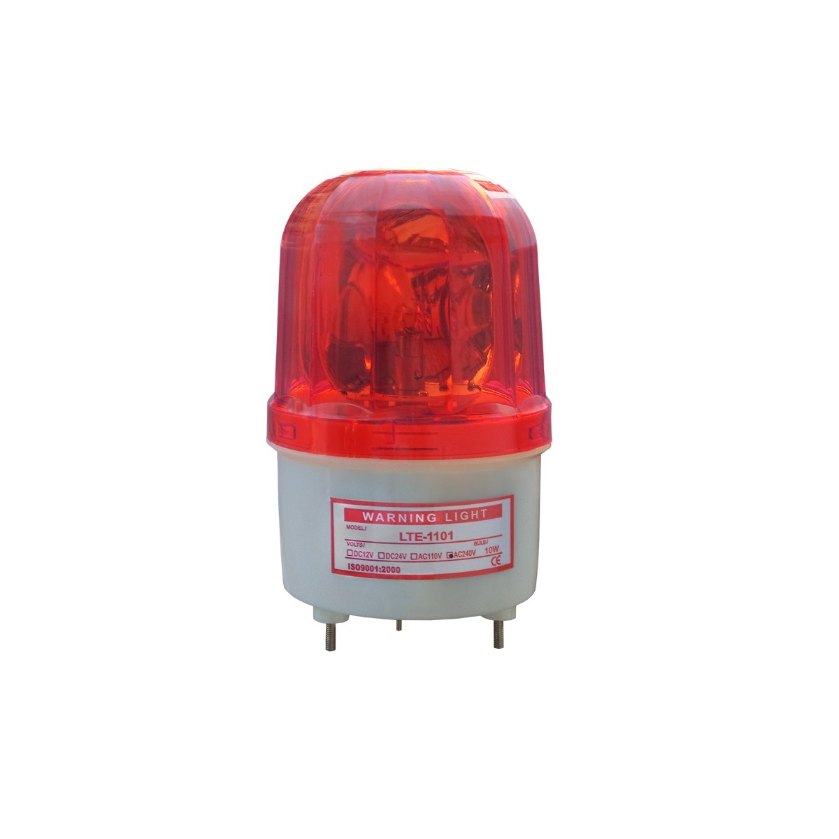 SINALIZADOR GIRATORIO VERMELHO 10CM 220V SIBRATEC