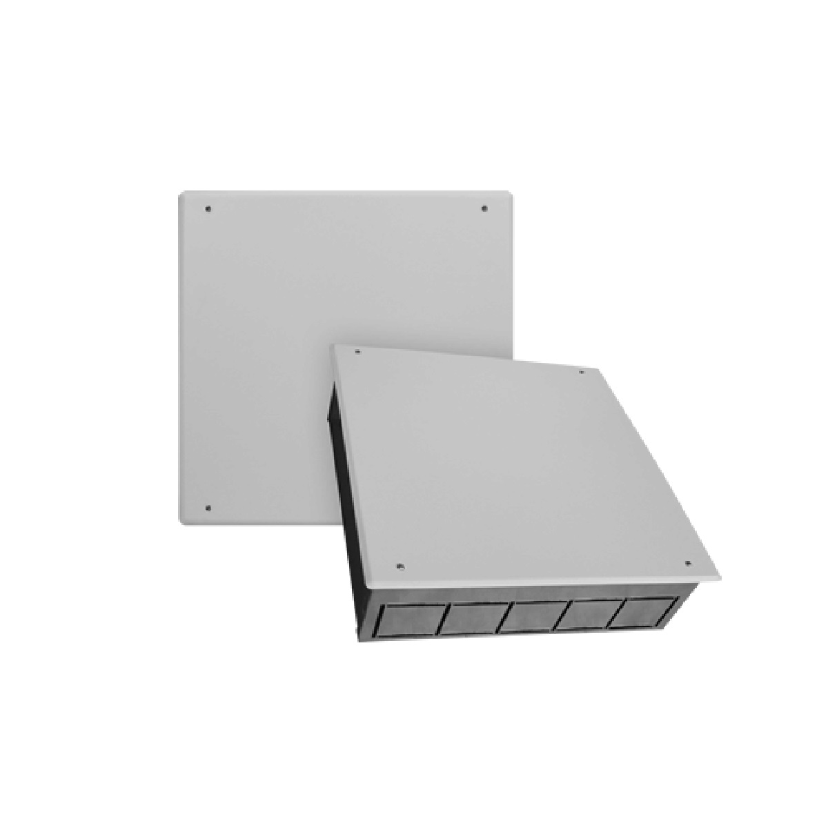 CAIXA PASSAGEM EMB 30X30X12CM  FERRO BRANCA